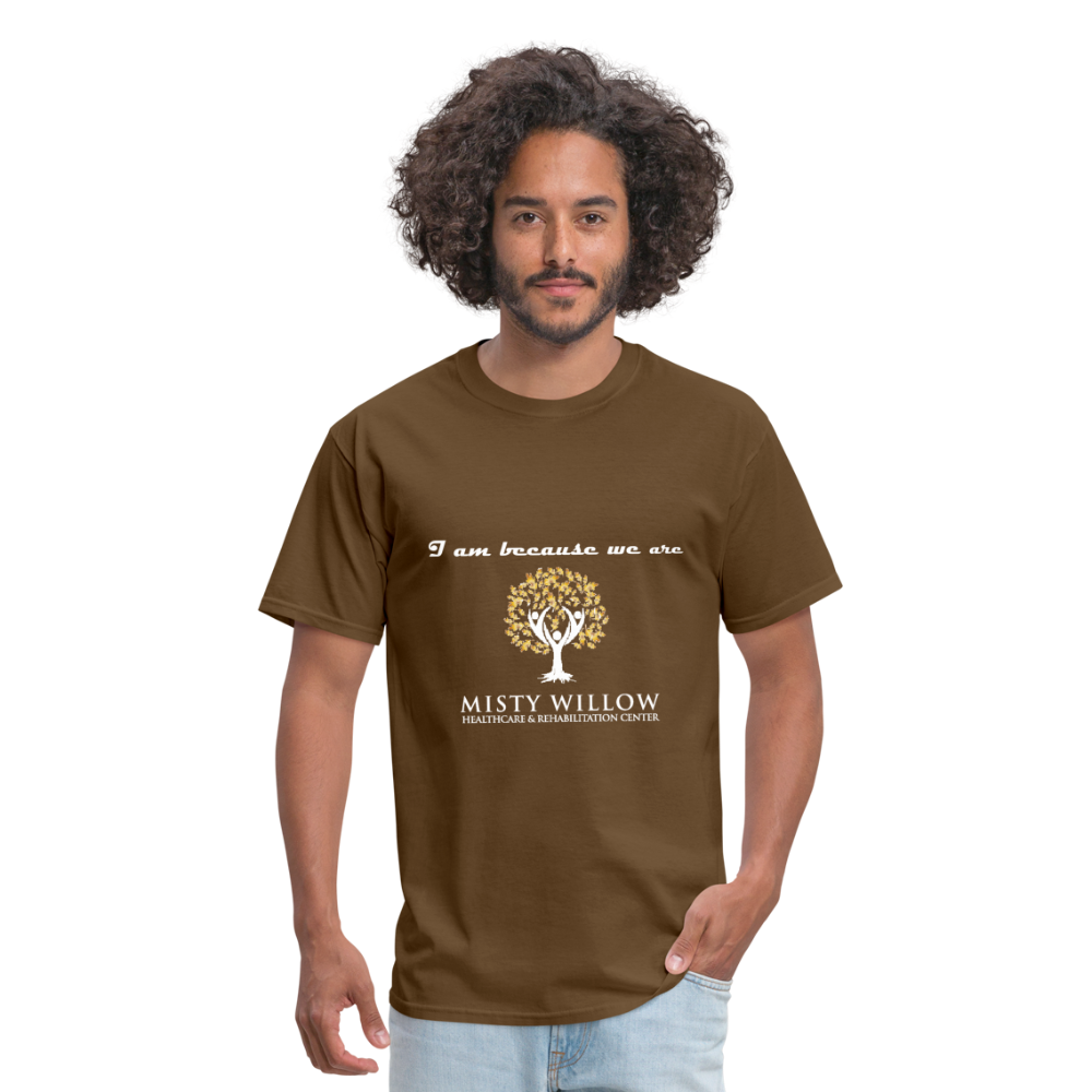 Misty Willow (White Logo) Unisex Classic T-Shirt - brown