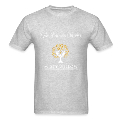 Misty Willow (White Logo) Unisex Classic T-Shirt - heather gray
