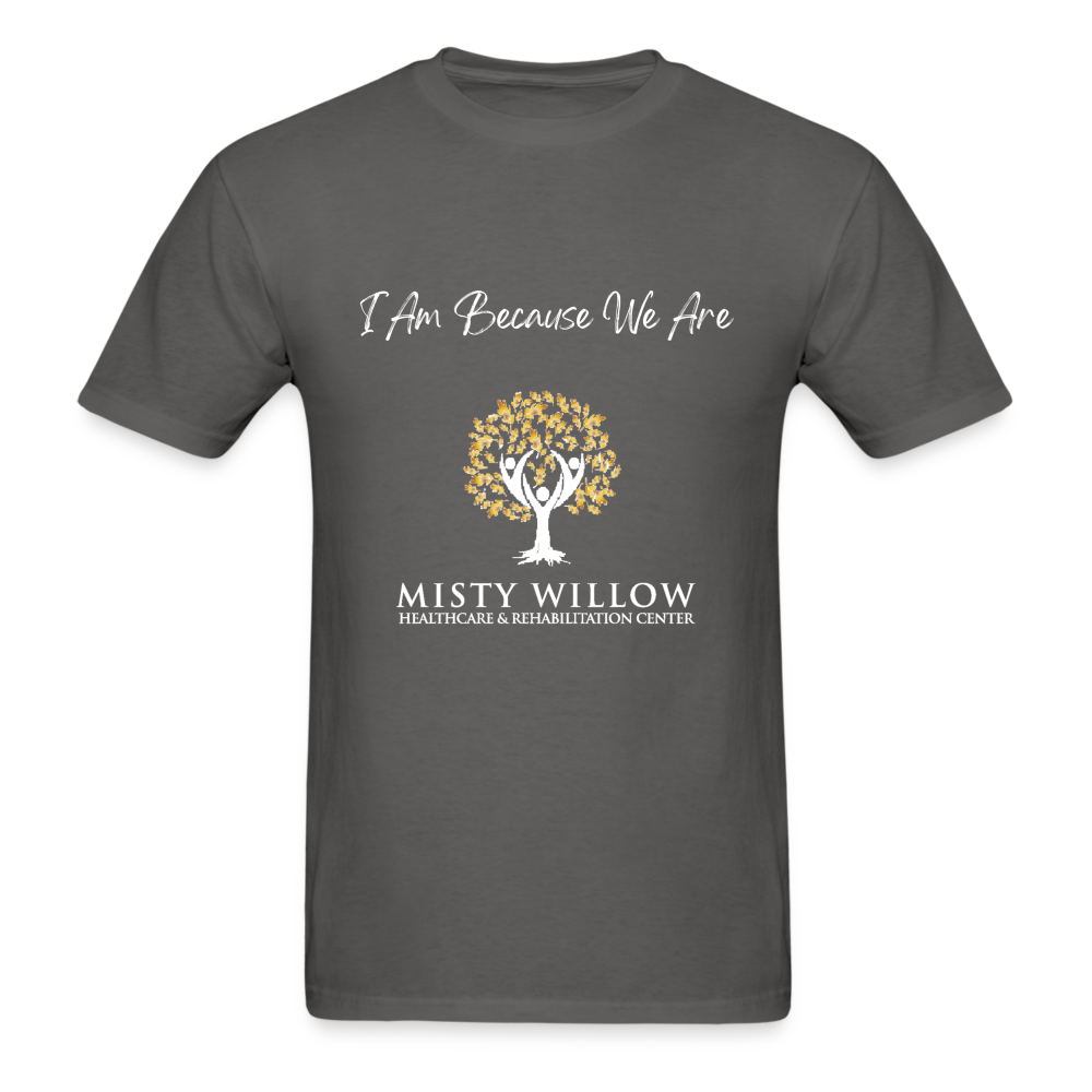 Misty Willow (White Logo) Unisex Classic T-Shirt - charcoal