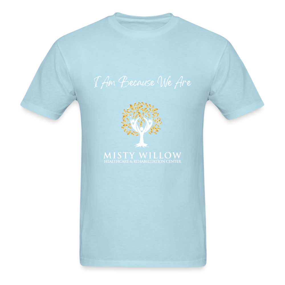 Misty Willow (White Logo) Unisex Classic T-Shirt - powder blue