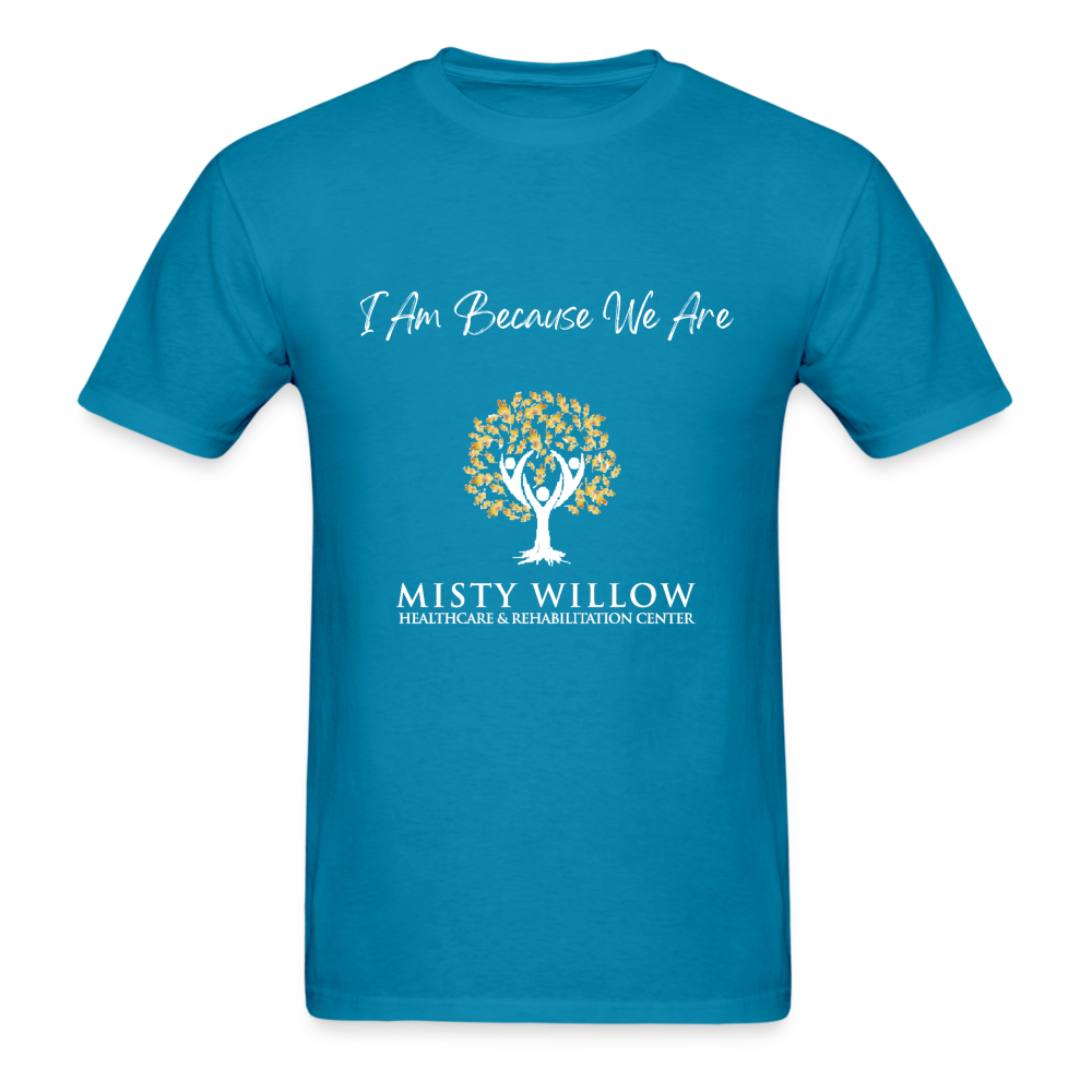 Misty Willow (White Logo) Unisex Classic T-Shirt - turquoise