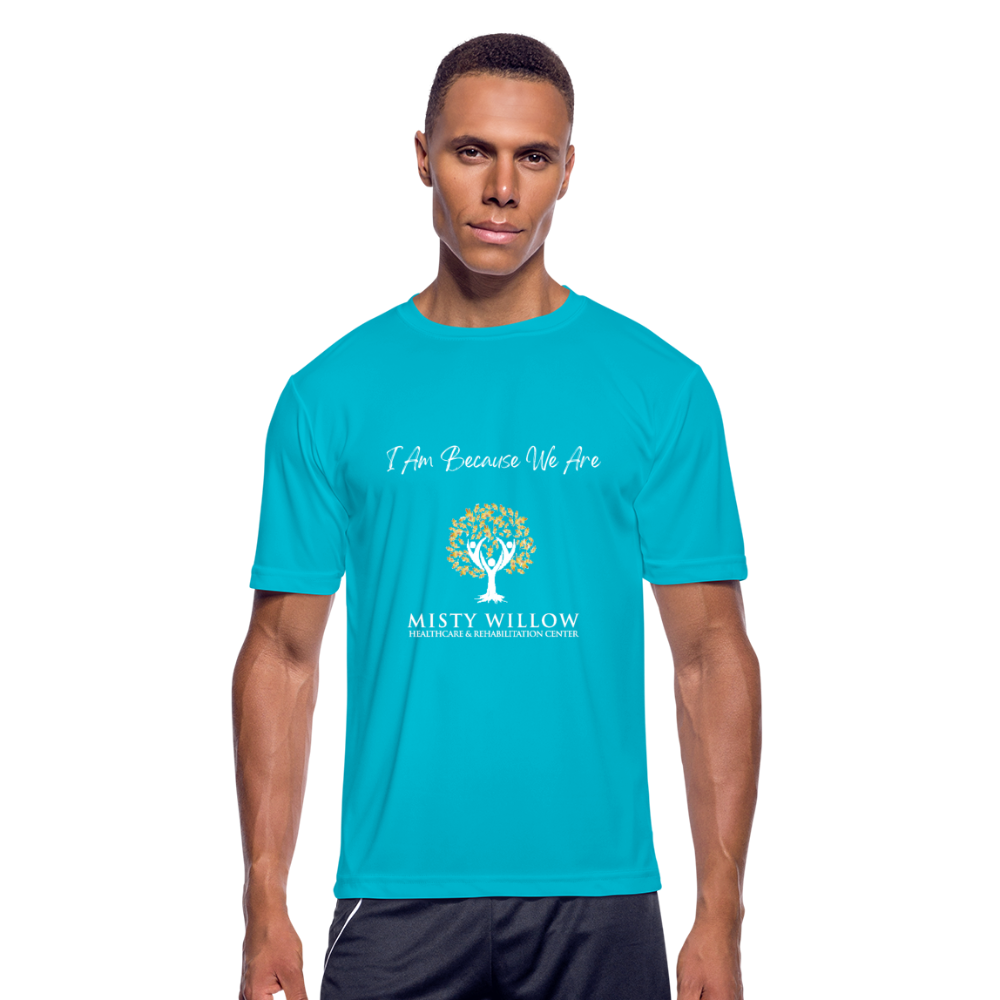 Misty Willow Men’s Moisture Wicking Performance T-Shirt - turquoise