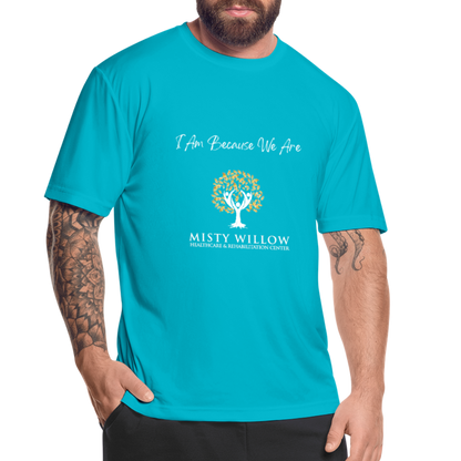 Misty Willow Men’s Moisture Wicking Performance T-Shirt - turquoise