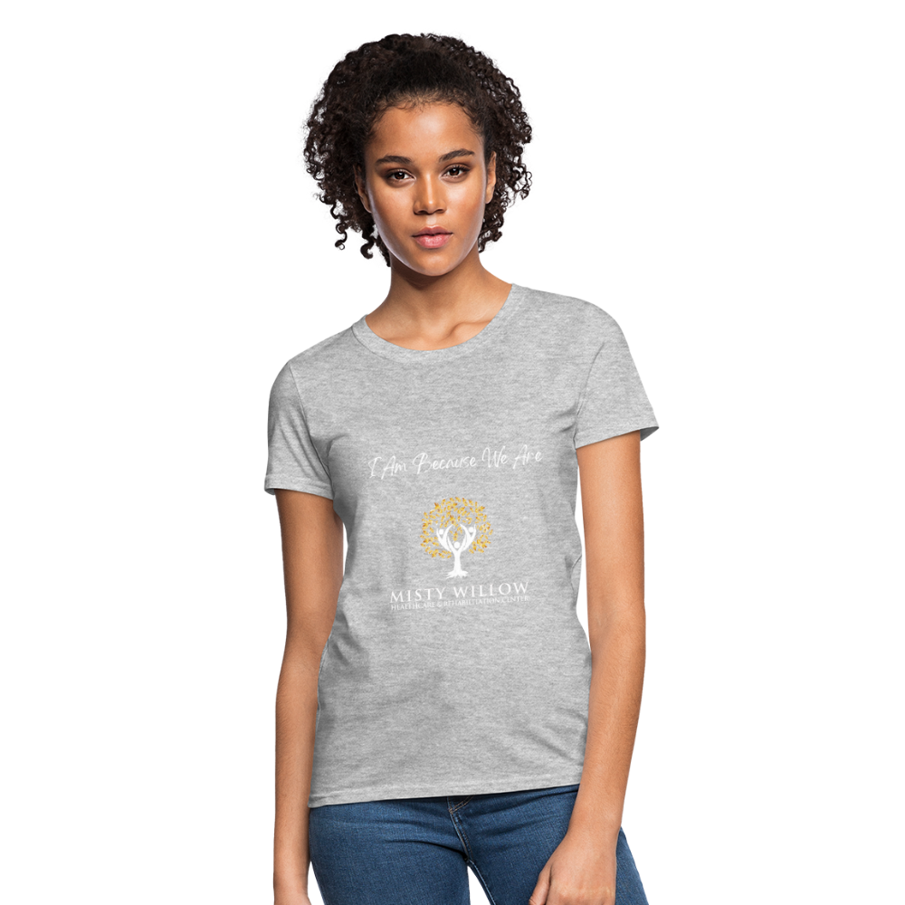 Misty Willow (white logo) Women's T-Shirt - heather gray