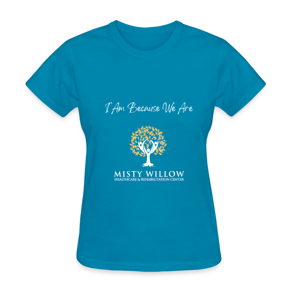 Misty Willow (white logo) Women's T-Shirt - turquoise
