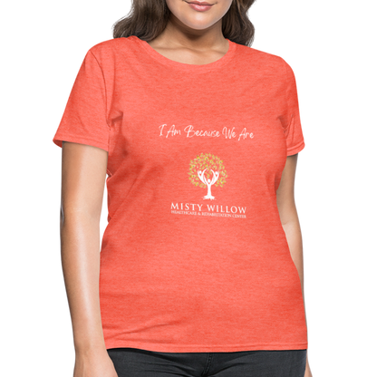 Misty Willow (white logo) Women's T-Shirt - heather coral