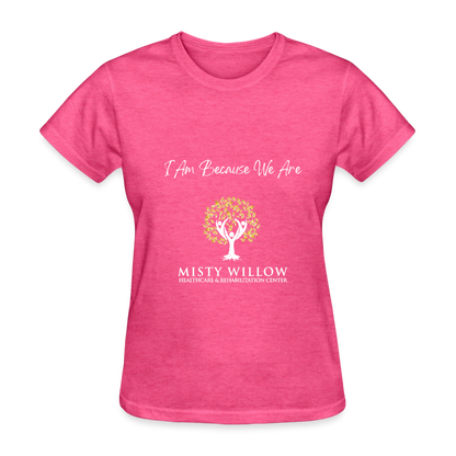 Misty Willow (white logo) Women's T-Shirt - heather pink