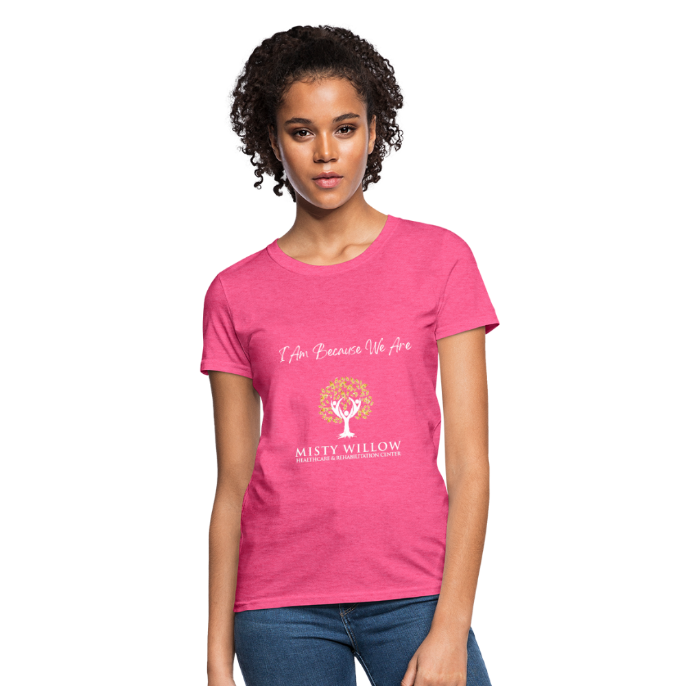 Misty Willow (white logo) Women's T-Shirt - heather pink