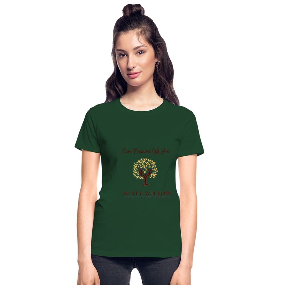Misty Willow Gildan Ultra Cotton Ladies T-Shirt - forest green