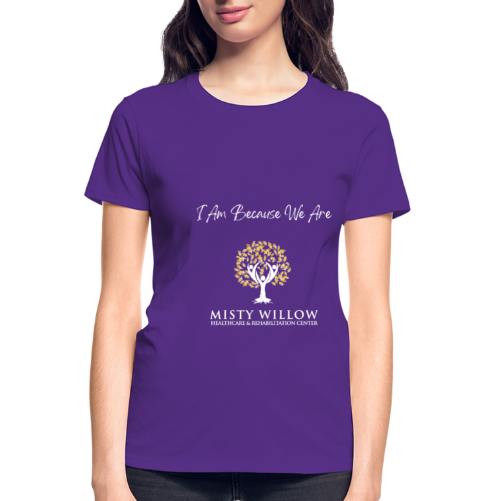 Misty Willow (white logo) Gildan Ultra Cotton Ladies T-Shirt - purple