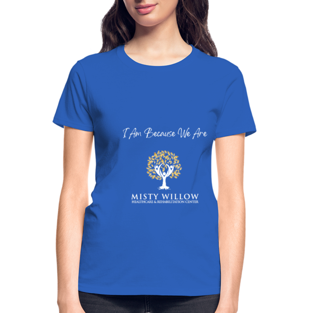Misty Willow (white logo) Gildan Ultra Cotton Ladies T-Shirt - royal blue