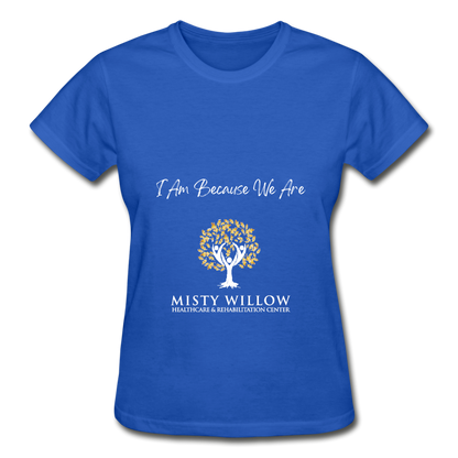 Misty Willow (white logo) Gildan Ultra Cotton Ladies T-Shirt - royal blue