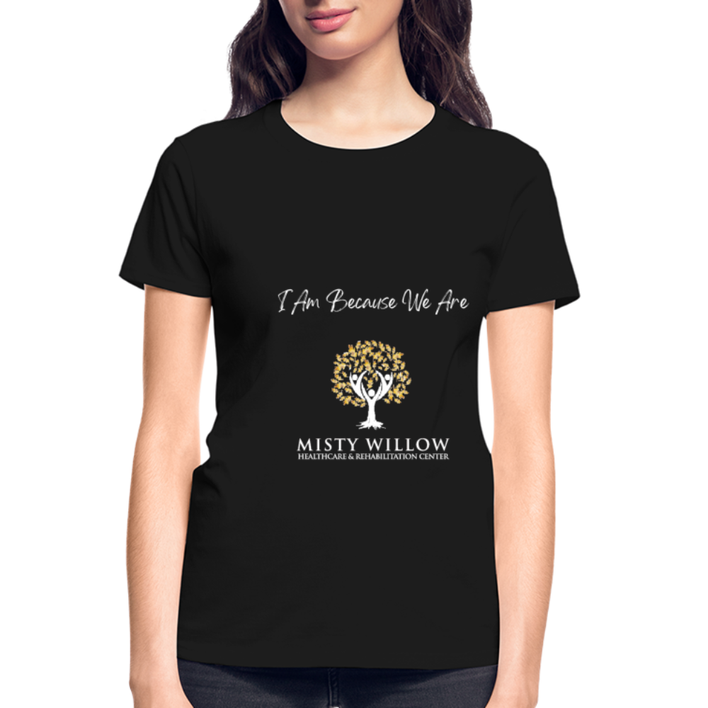 Misty Willow (white logo) Gildan Ultra Cotton Ladies T-Shirt - black