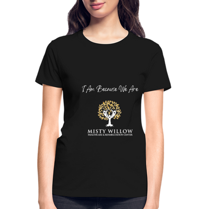 Misty Willow (white logo) Gildan Ultra Cotton Ladies T-Shirt - black
