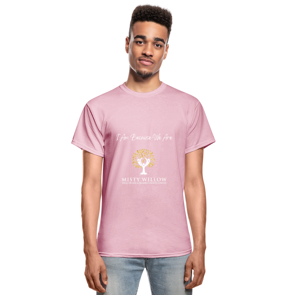 Misty Willow (white logo) Gildan Ultra Cotton Adult T-Shirt - light pink