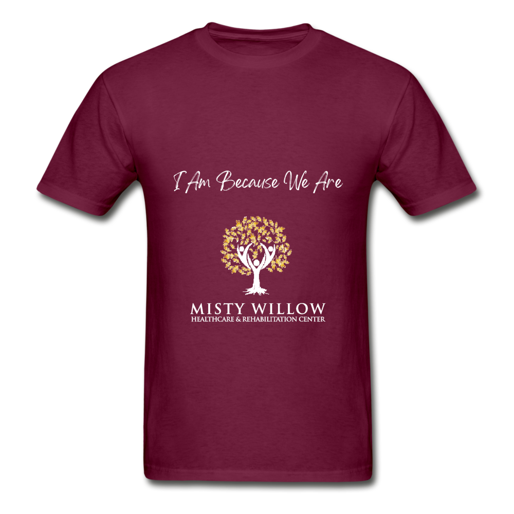 Misty Willow (white logo) Gildan Ultra Cotton Adult T-Shirt - burgundy