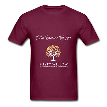Misty Willow (white logo) Gildan Ultra Cotton Adult T-Shirt - burgundy