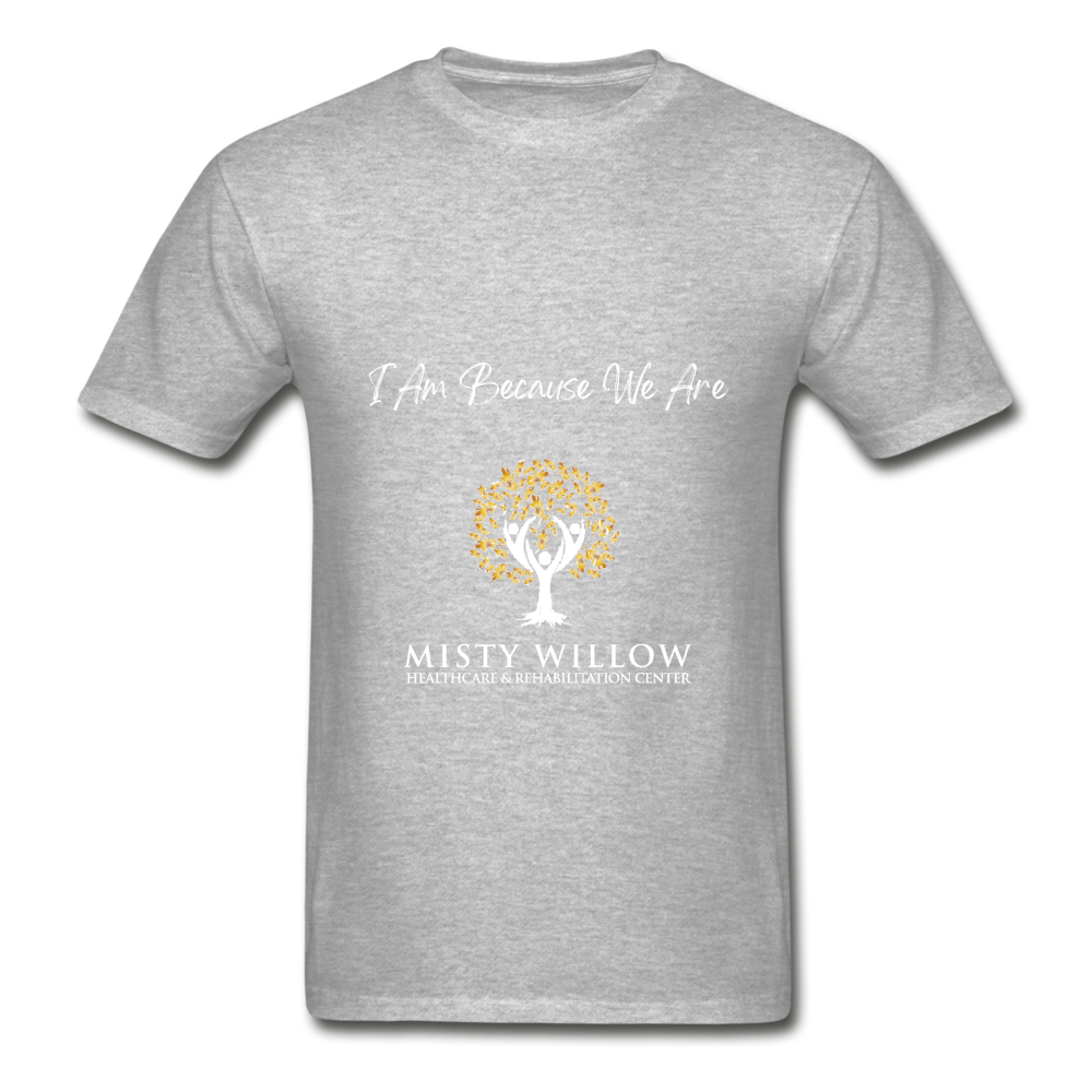 Misty Willow (white logo) Gildan Ultra Cotton Adult T-Shirt - heather gray
