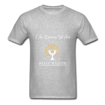 Misty Willow (white logo) Gildan Ultra Cotton Adult T-Shirt - heather gray