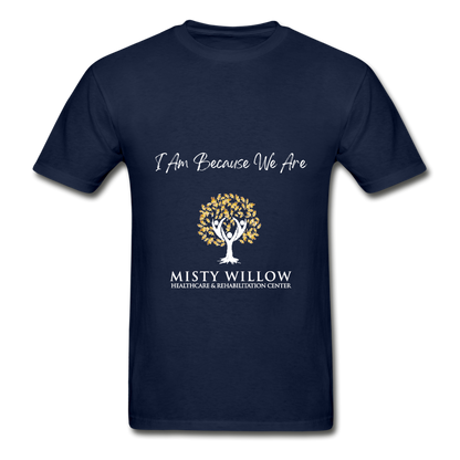 Misty Willow (white logo) Gildan Ultra Cotton Adult T-Shirt - navy