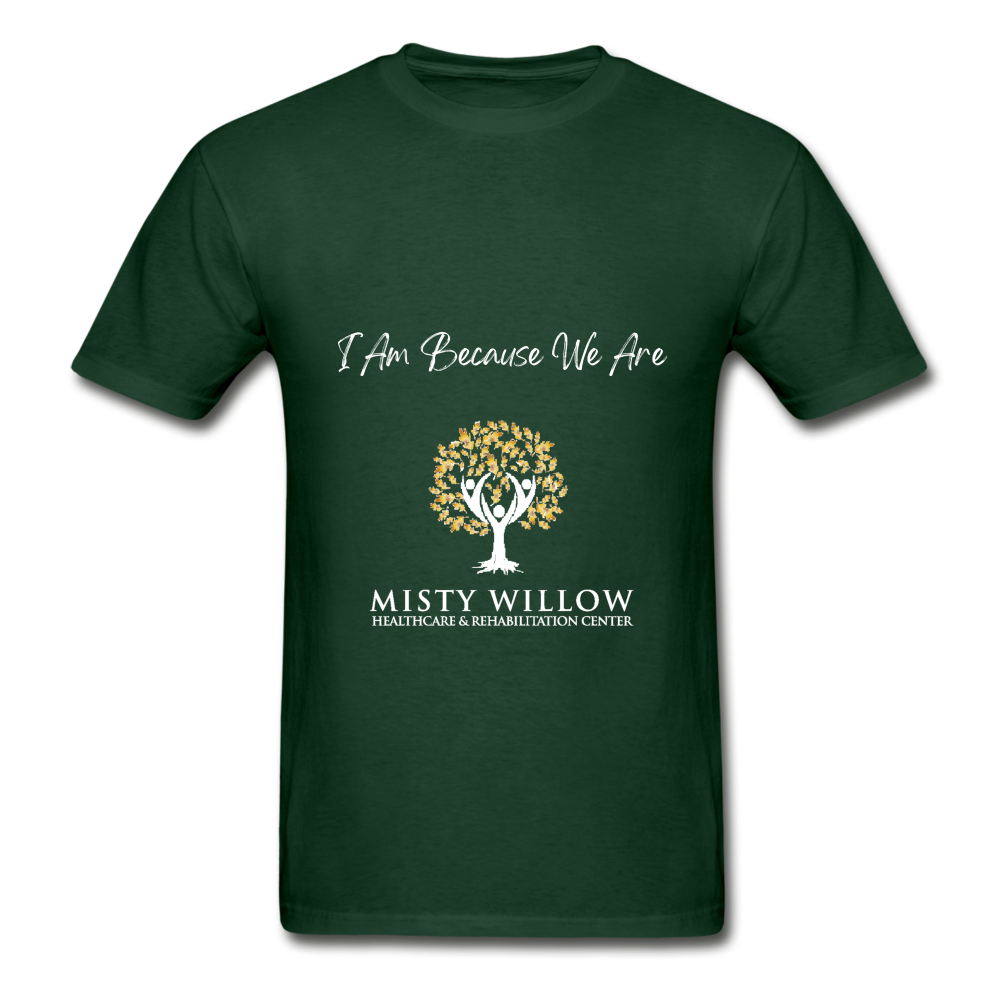 Misty Willow (white logo) Gildan Ultra Cotton Adult T-Shirt - forest green