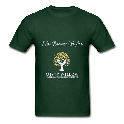 Misty Willow (white logo) Gildan Ultra Cotton Adult T-Shirt - forest green