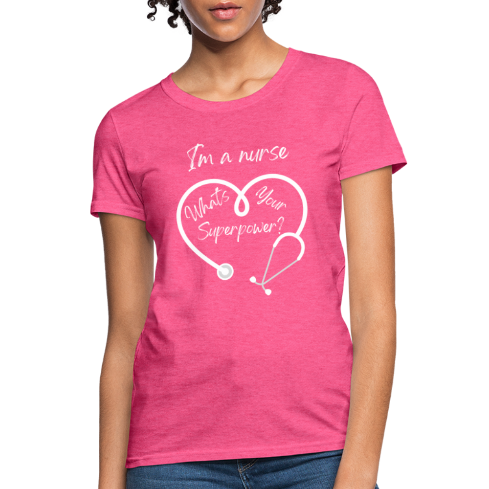 I'm a Nurse (white logo) Women's T-Shirt - heather pink