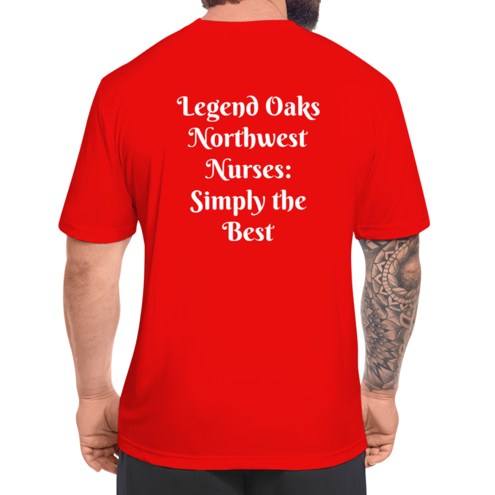 I'm a Nurse (white logo) Men’s Moisture Wicking Performance T-Shirt - red