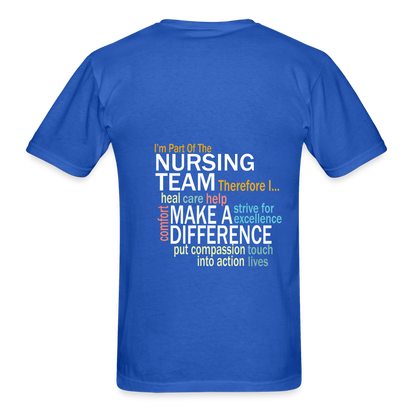 I'm Part of the Nursing Team - Gildan Ultra Cotton Adult T-Shirt - royal blue