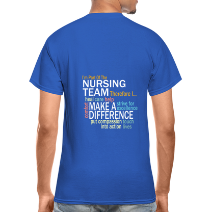 I'm Part of the Nursing Team - Gildan Ultra Cotton Adult T-Shirt - royal blue