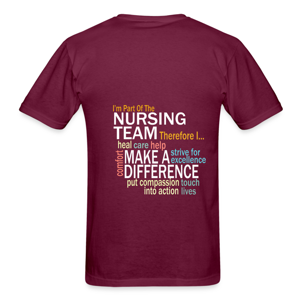 I'm Part of the Nursing Team - Gildan Ultra Cotton Adult T-Shirt - burgundy