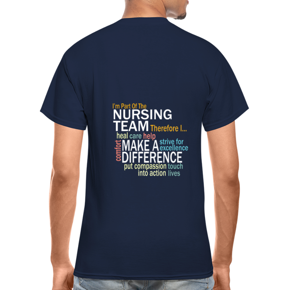 I'm Part of the Nursing Team - Gildan Ultra Cotton Adult T-Shirt - navy