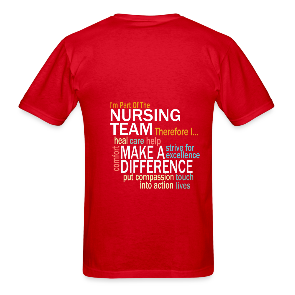 I'm Part of the Nursing Team - Gildan Ultra Cotton Adult T-Shirt - red