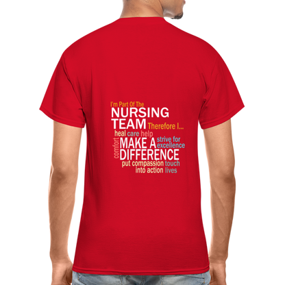 I'm Part of the Nursing Team - Gildan Ultra Cotton Adult T-Shirt - red