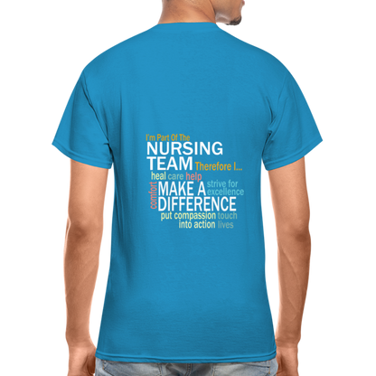 I'm Part of the Nursing Team - Gildan Ultra Cotton Adult T-Shirt - turquoise