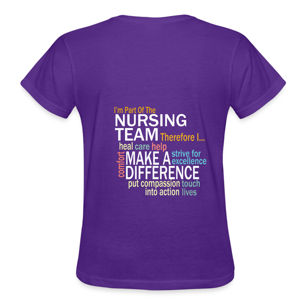 I'm Part of the Nursing Team - Gildan Ultra Cotton Ladies T-Shirt - purple