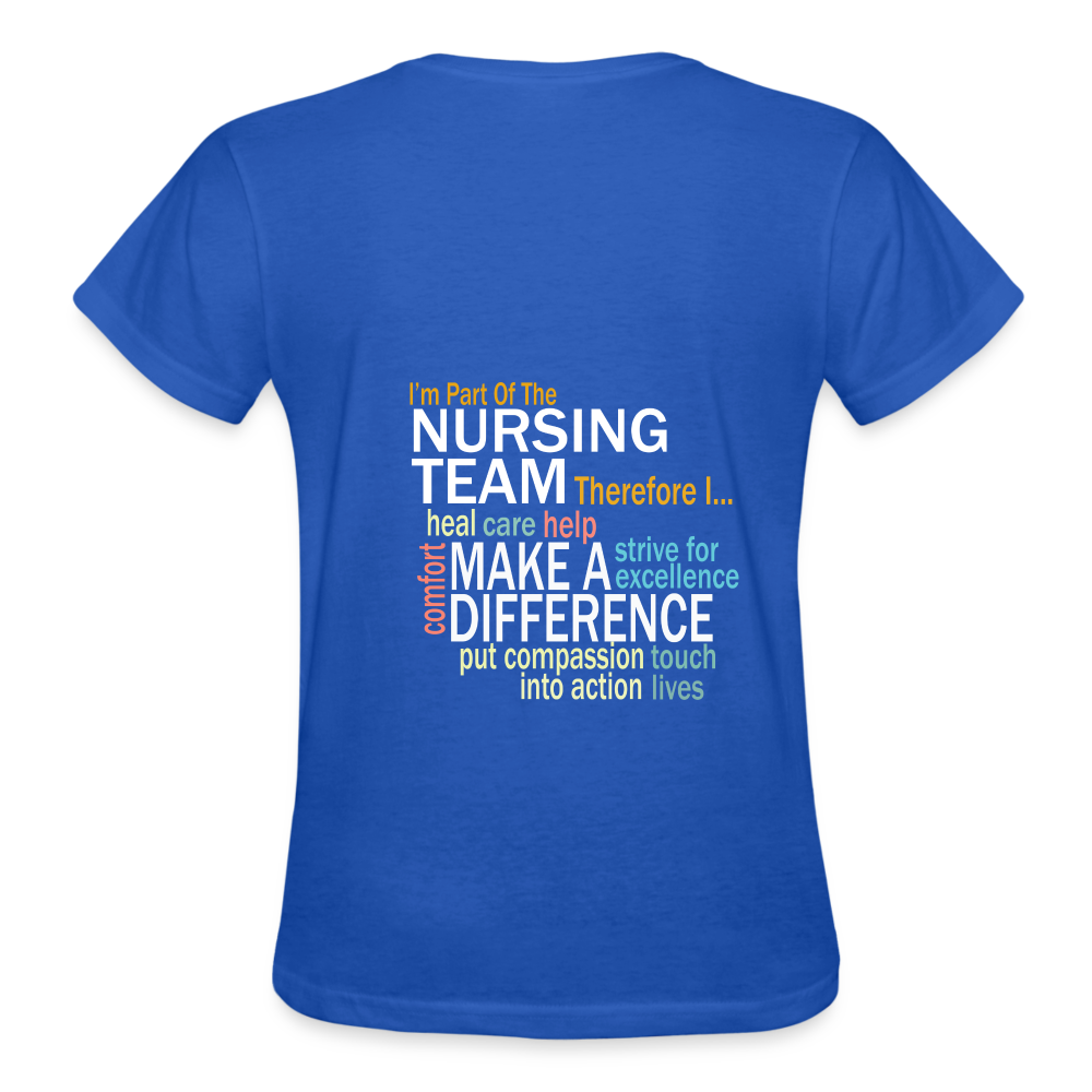 I'm Part of the Nursing Team - Gildan Ultra Cotton Ladies T-Shirt - royal blue