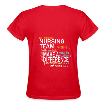 I'm Part of the Nursing Team - Gildan Ultra Cotton Ladies T-Shirt - red