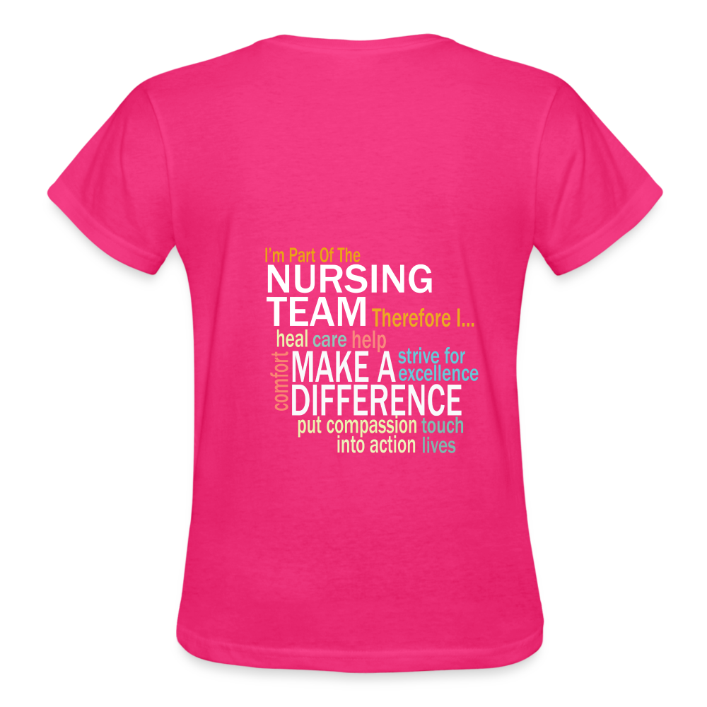 I'm Part of the Nursing Team - Gildan Ultra Cotton Ladies T-Shirt - fuchsia