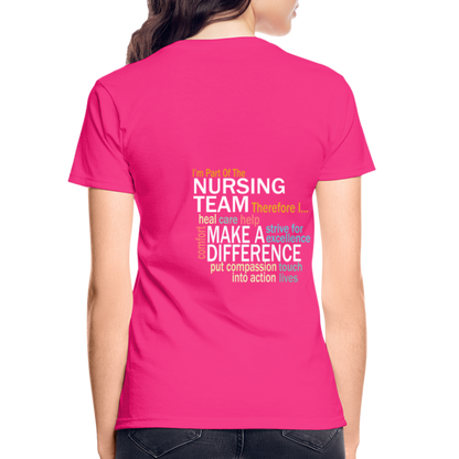 I'm Part of the Nursing Team - Gildan Ultra Cotton Ladies T-Shirt - fuchsia