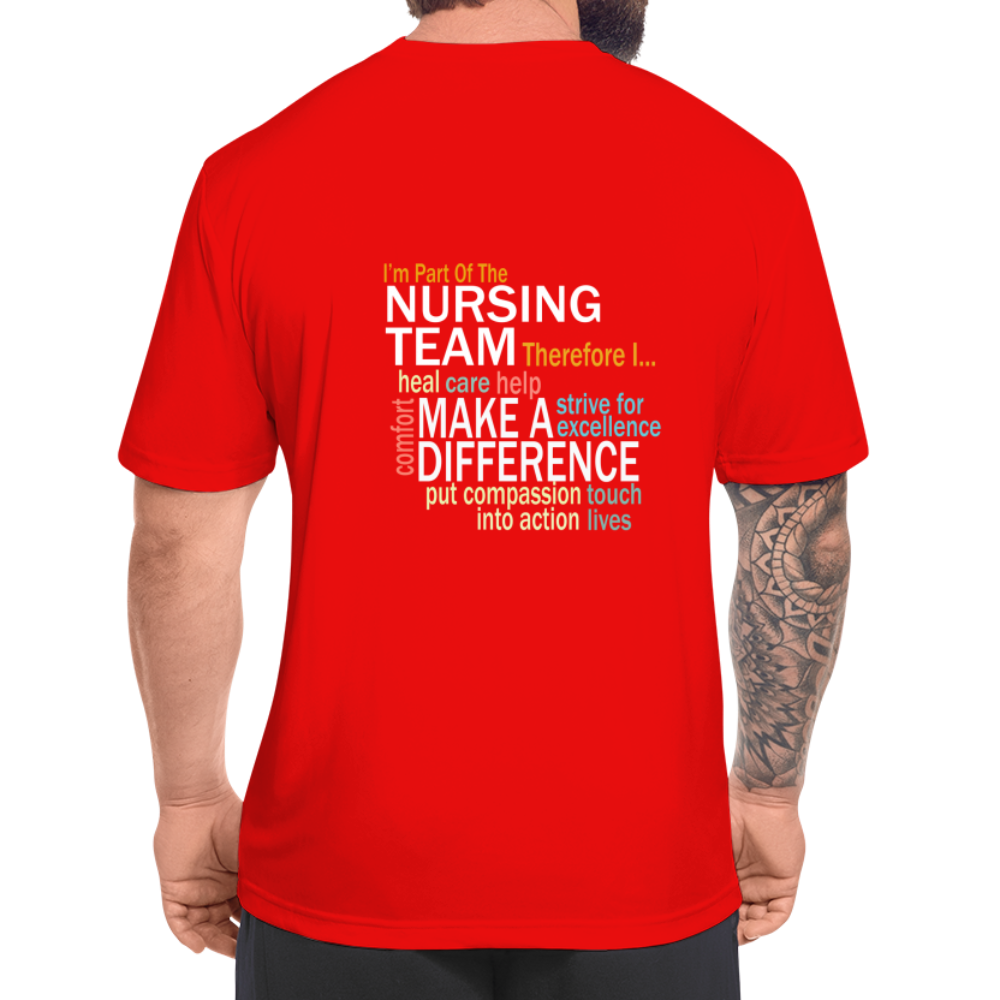 I'm Part of the Nursing Team - Men’s Moisture Wicking Performance T-Shirt - red