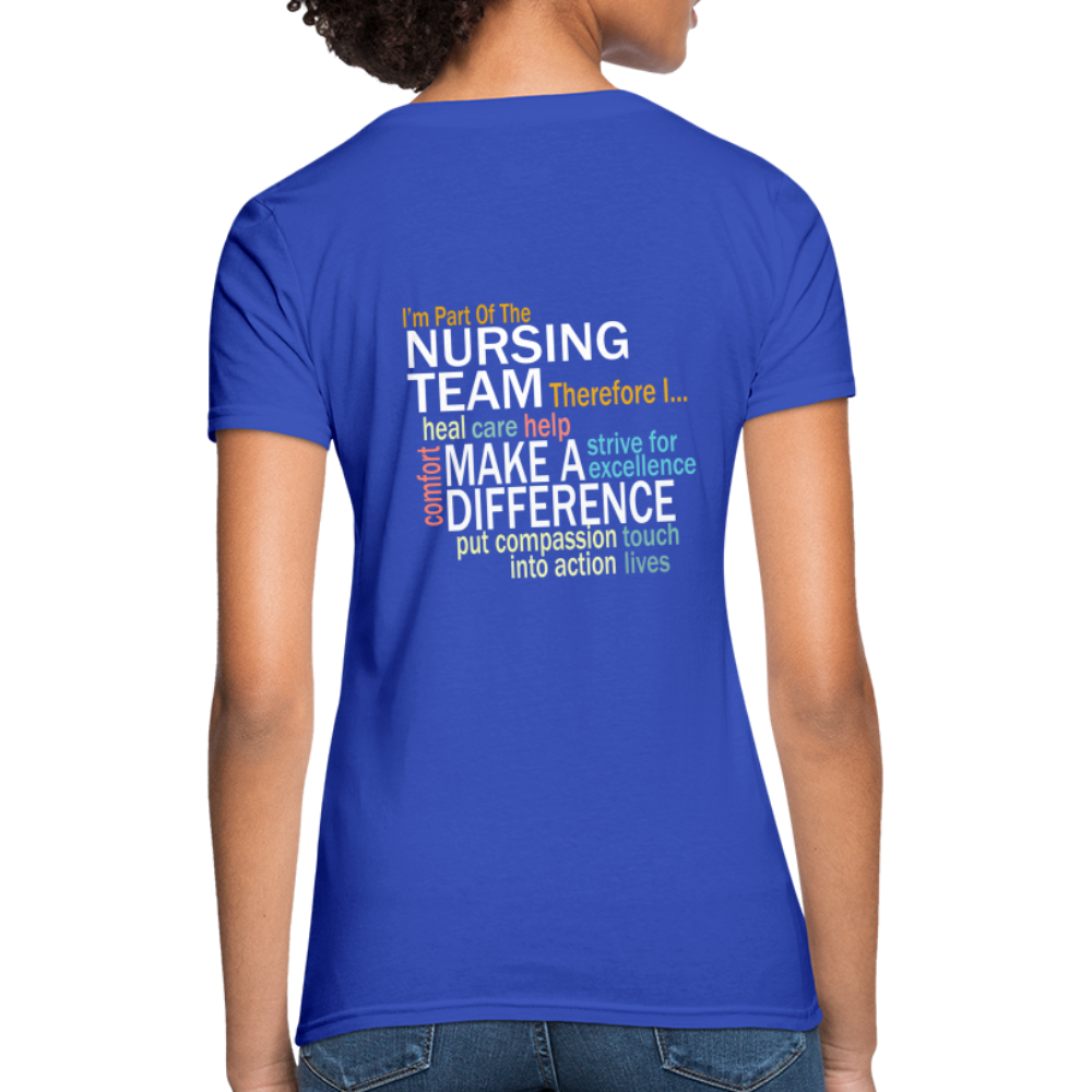 I'm Part of the Nursing Team - Women's T-Shirt - royal blue