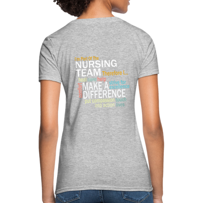 I'm Part of the Nursing Team - Women's T-Shirt - heather gray