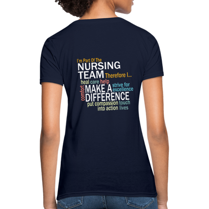 I'm Part of the Nursing Team - Women's T-Shirt - navy