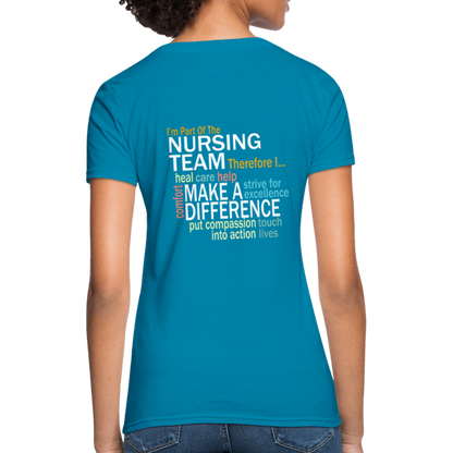 I'm Part of the Nursing Team - Women's T-Shirt - turquoise