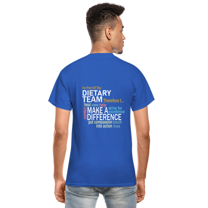 I'm Part of the Dietary Team - Gildan Ultra Cotton Adult T-Shirt - royal blue