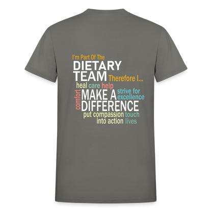 I'm Part of the Dietary Team - Gildan Ultra Cotton Adult T-Shirt - charcoal