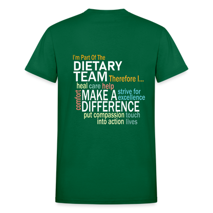I'm Part of the Dietary Team - Gildan Ultra Cotton Adult T-Shirt - bottlegreen